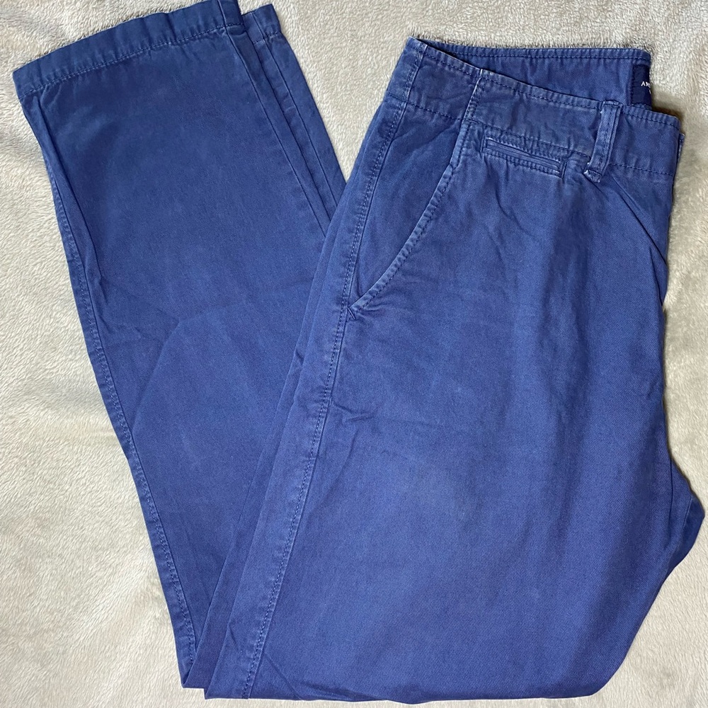 American Eagle Outfitters Blue Twill 5 Pocket Pants